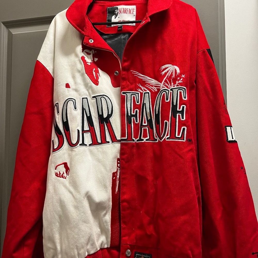 Vintage scar face bomber jacket